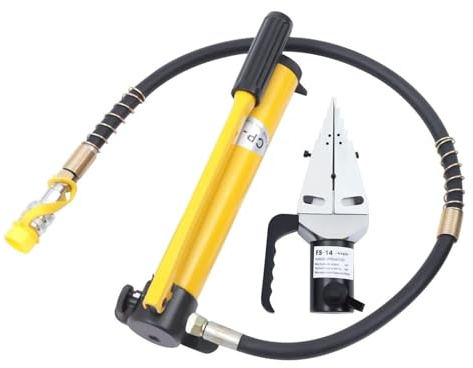 Espansore idraulico portatile a flangia da 14 tonnellate con pompa manuale Strumento di spalmatore industriale per separazione della flangia della conduttura Pinze espansori resistenti Punta da 6 mm