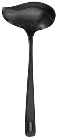 ibasenice Cucchiaio da Salsa Beccuccio in Acciaio Inox 304, Mestolo per Condire Manico, Utensile Lavabile in Lavastoviglie per Cucina Professionale
