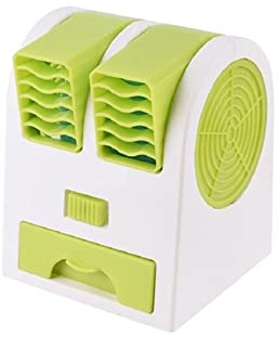 Usb Mini Fläkt Luftkylare Bordsfläkt Luftkonditionering Luftfuktare Renare Kylfläktar For Hemmakontor Bärbar Tyst Elektrisk Kyl Ner Snabbt(Green)