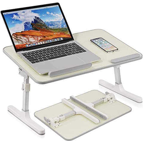 Autumndeer Laptop Stand Computer Desk, Adjustable Foldable Laptop Table for Sofa/Bed/Floor Use, Bed Desk, Ergonomic Height & Angle Tilt for Working, Rotating Stand for MacBook/Notebooks