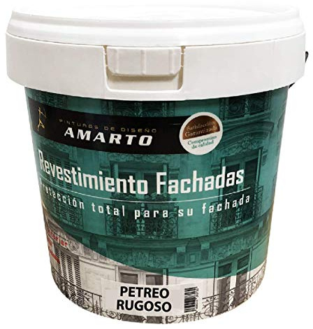 Amarto Revestimiento Pétreo Rugoso Blanco, 22 kg