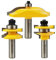 WSOOX 1/2 Inch Shank Router Bit Set, Round Over Raised Panel Cabinet Door Ogee Rail and Stile Router Bits, Woodworking Wood Cutter, Groove Tongue Milling Tool for Woodworking