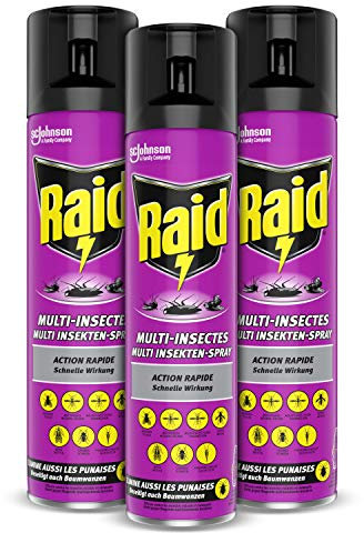 RAID AÉROSOL MULTI-INSECTES 400 ML X 3