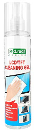 D.RECT Gel limpiador para pantallas LCD/TFT de cristal líquido en smartphones, tabletas, iPad, portátiles, PDAs, monitores, 250 ml