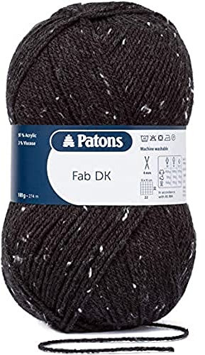 Patons Fab DK, Charcoal Tweed (8375), 100g