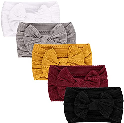 DRESHOW Baby Girl Nylon Headbands Newborn Infant Toddler Hairbands and Bows Child Hair Accessories