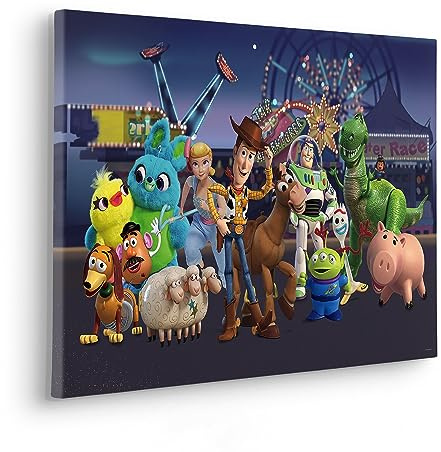 Komar Komar Stretcher Frame - Toy Story The Greatest Team - Size 40 x 60 cm - Children's Room Picture, Wall Picture, Children's Room, Colourful