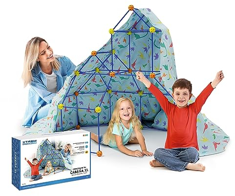 Kit Costruzione Fortezza Xl | Giochi Da Giardino Per Bambini | Tenda Per Bambino 5 Anni | Casetta Da Giardino Per Bambini 102 Pezzi | Costruzioni | Regalo Bimba 5 Anni