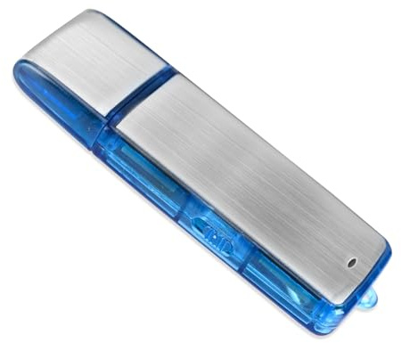 16 G mini digital röstinspelare – podazzljudaktiverad 90 timmars kapacitet USB-uppladdningsbar metallfodral ljudinspelare för föreläsningsmöten (blå)