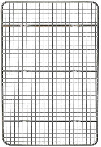 TORR Griglia di raffreddamento e griglia di cottura, adatta vassoio per un quarto di foglia, acciaio inossidabile, griglie di filo per cuocere biscotti e pancetta per forno 40 x 30 cm