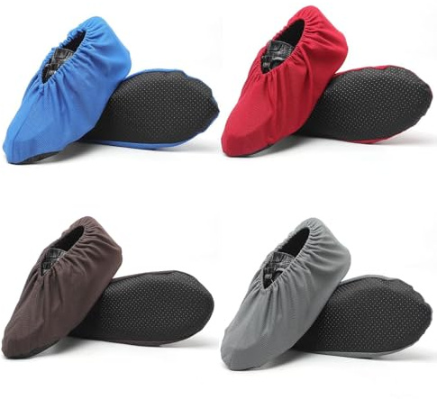 NIYATA 4 Paires Surchaussures Lavables Réutilisables,Couvre Chaussures Antidérapantes,Sur Chaussure en Maille,Respirant,étanche à la poussière,Convient pour Maison,Atelier,Protection de Sol