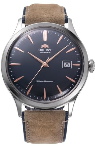 Orient Classic Bambino V4 – Reloj de Hombre automático de Carga Manual AC0P, Azul Navy, Informal