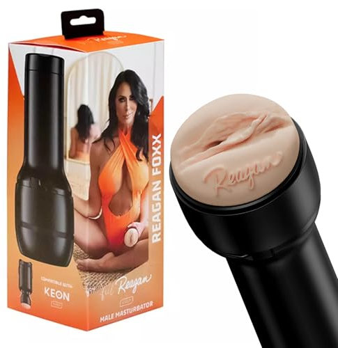KIIROO Male Stroker Reagan Foxx - FeelStar Male Masturbator Molded from Real-Life Body Parts - Realistic Pocket Pussy for Men - Soft, Skin Like Material - Optimized for Keon and PowerBlow