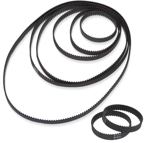 8 Stück 3D Drucker Zahnriemen, 6mm Breite Closed Loop Gummiriemen Geschlossen Riemen 110mm 112mm 122mm 158mm 200mm 280mm 300mm 400mm Breite 6mm Riemen für 3D-Drucker