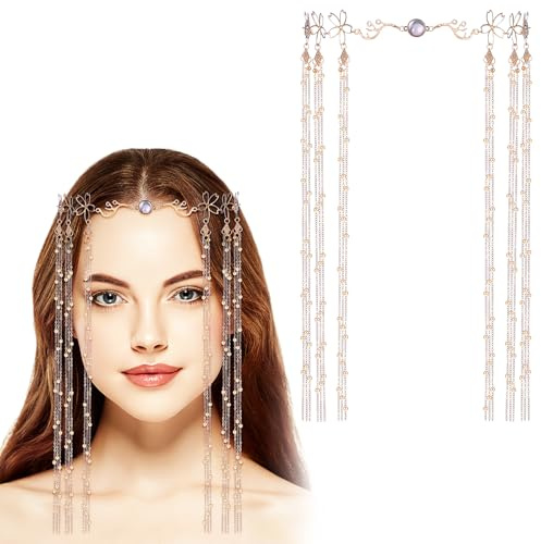Beaupretty Kvinnors Huvudkedja Bekväm och Hållbar Håraccessoar för Festivaler och Resor Elegant Smycke Present