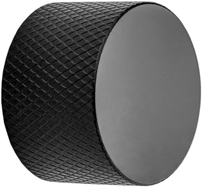 Kooples Hardware Knurled Dimmer Knob Only Solid Metal Textured Replacement Control Cap Modern Decorative Light Switch Upgrade (Matt Black)