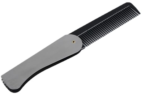Pettine per barba Strumento da Toeletta Tascabile in Acciaio Inossidabile
