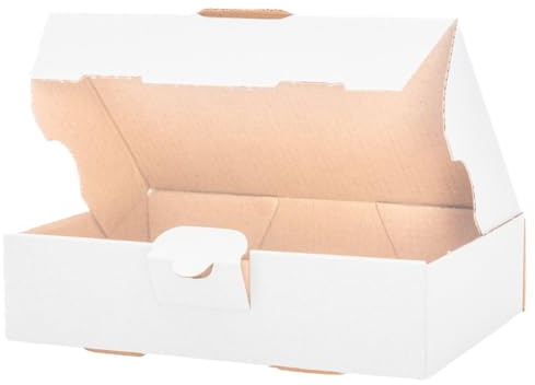 verpacking 200 maxibrevlådor 180 x 130 x 45 mm vit MB-2 [storlek och färg valbart] fraktkartong vikbar låda vikkartong maxibrev postförsändelse DHL-kompatibel enkelkorrugerad