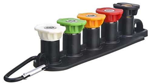 Tool Daily Embouts de buse de pulvérisation pour nettoyeur haute pression avec support, raccord rapide de 6,35 mm