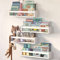 NATURE SUPPLIES Kinderzimmerregale, 58,7 cm, Massivholz, für Bücher, Spielzeug, Dekoration, Wand-Bücherregal, Hängeregal, Weiß, 4er-Set