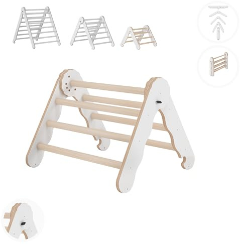 MAMOI® Natural Wooden Triangle for Kids Wall Arch Climbing Indoor Use Path Starting