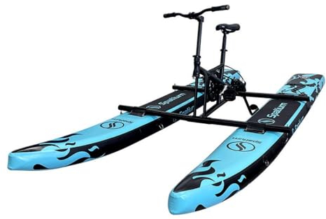 Spatium Inflatable Water Bike Chessboard Pedal Boat Inflatable Fishing Boat Pedal Kayak Release Your Hand End Enjoy Fun Water and Fishing Inflatable Water Bicycle