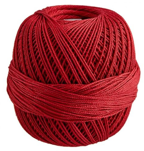 Elisa Häkelgarn Filethäkelgarn Stärke 5, 50 g/200 m LL, 100% Baumwolle gekämmt, mercerisiert, gasiert, NS 1,75-2,0mm, (8512 rostrot)