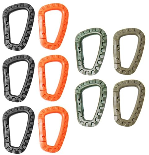 10 Mosquetones De Plástico, Mosquetones En Forma De D, Mosquetones Portátiles, Hebillas Para Colgar Mochilas, Adecuados Para Montañismo, Camping, Botella De Agua, Hebillas Para Colgar Mochilas