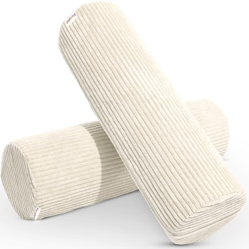 Linodino® Kuschelrollen – Spielsofa Add-ons im 2er-Set | Erweiterungs-Bauteile als Armlehnen, Rollelemente oder kreatives Bauteil für das Kinderzimmer I Elfenzauber Beige