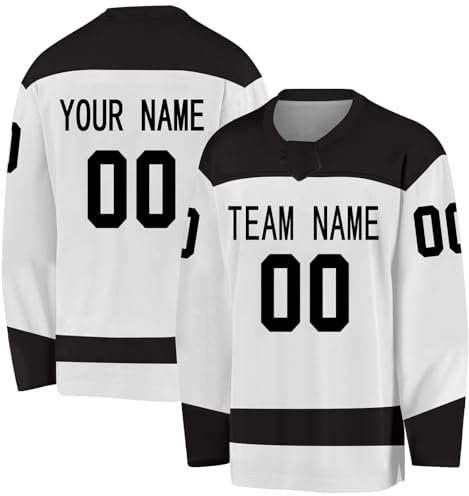 Custom Hockey Jersey Gedruckt Genäht, Personalisierte Nummer Name Logo Team Eishockey Jersey, Benutzerdefinierte Eishockey Übung Shirts für Herren Jungen
