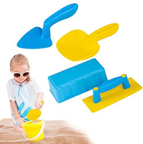 de Sable pour Plage - de Construction Sable Neige,Kit de Construction Château avec Pelles et Moules, Jeux Extérieur Voyage Camping Jardin