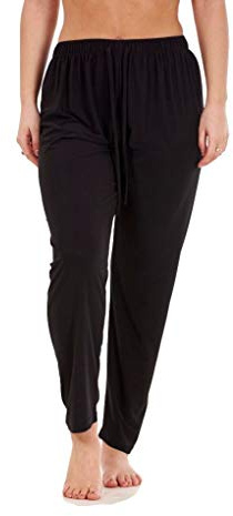 Malay Ladies Women Trouser Elasticated Narrow Leg High Waist ITY Regular Pants Black