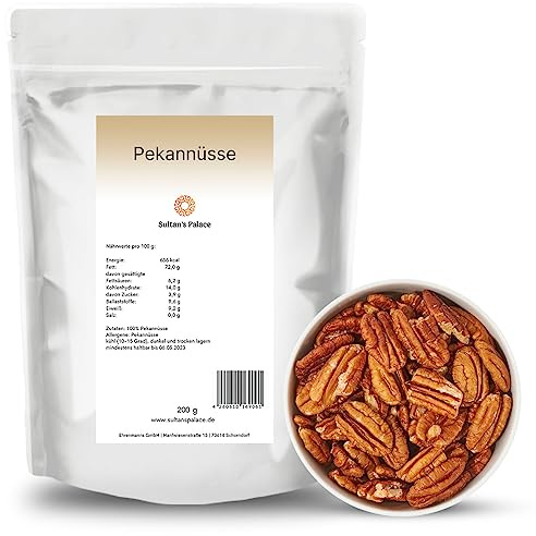 Sultan’s Palace Pekannüsse 1kg I Nüsse in Bester Premium Qualität – Reichhaltige Protein Snacks & Müsli Toppings I Naturbelassen, Unbehandelte Nüsse ohne Salz (Vegan, Glutenfrei)