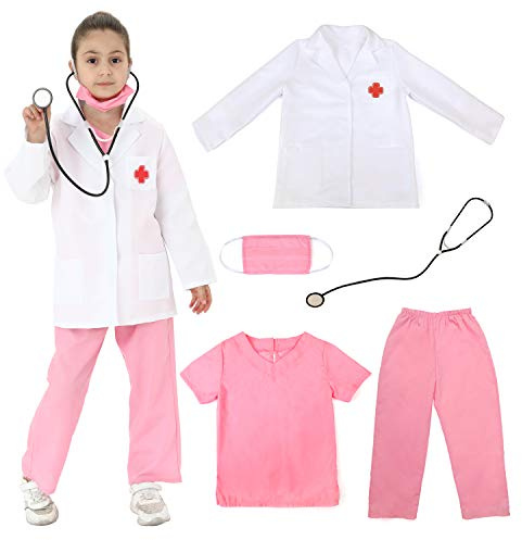 Sincere Party Barn Unisex Doktor Rollspel Kostym Doktor Fancy Dress Up Lekset Stil C 3-5år...