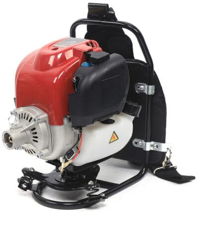 Konfiur Motorsense Benzin, 3 in 1 1.4HP 4-Takt Multitool Rucksack Motorsense, Rasentrimmer Benzin Freischneider, Einzylinder luftgekühlter Motor Rasentrimmer Ersatzteile Geeignet Zum Jäten Ernten