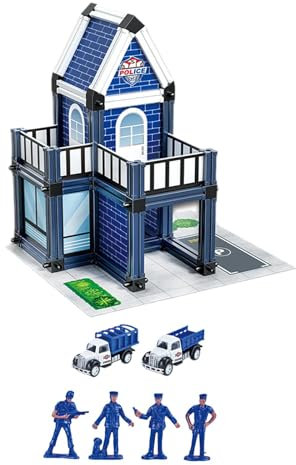 Luwecf Polizeistation Modellbausatz für Kreative Gestaltung, 95 STÜCKE