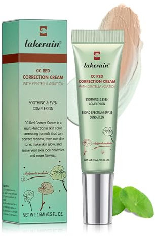 CC Cream with Centella Asiatica - Color Changing CC Cream - Lightweight Skin Perfector - Color Correcting Tinted Moisturizer with Full Coverage - Invisible Pore Conceale - Cream Light with SPF 25
