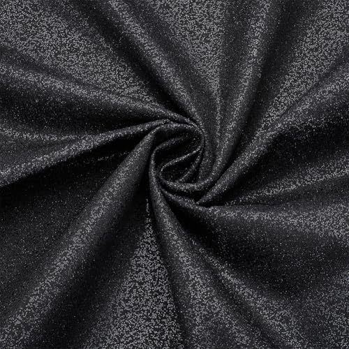 BENECREAT Entretela de Algodón Negra de 1.15x1.1 m, Entretela Termoadhesiva para Forro de Planchado para Blusas, Camisas, Cuellos, Accesorios de Costura DIY