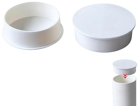 Alriedy Lot de 2 bouchons de tuyau DN 50 – Bouchon de manchon pour tube de drainage en PVC - 50 mm - Pour tuyaux d'évacuation et canalisations - Capuchon pour tuyaux HT