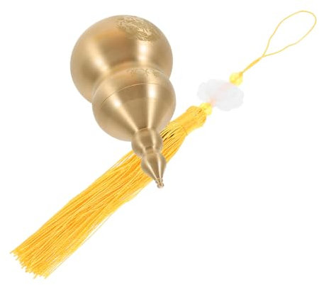 PRETYZOOM Chinese Brass Gourd Statue Feng Shui Ornament Flask for Hot Drink Gourd Decor Home Decor Assorted style