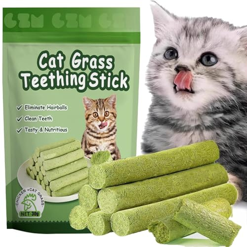 GREMBEB 6Pack Cat Toys Cats Grass Treat Catnip Toy with Silvervine for Indoor Kitten Toys Wood Kitty Chew Rope Grass Sticks for Teeth Cleaning Kitten Snack for Catnip Dental Care Self Play