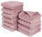 Pure Label Gasthandtuch - 10er-Pack 30x50cm aus 100% Baumwolle - saugstark, schnelltrockend & weich - Gästehandtuch mit Anhängeschlaufe - Oeko-TEX Zertifiziert - Mauve