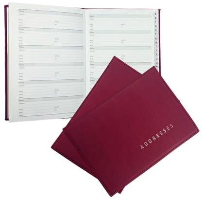 A5 Burgundy Address Book by Janrax