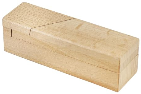 Piccola scatola magica di puzzle in legno con scomparto segreto nascosto, scatola rompicapo, per gioielli per adulti a sorpresa (colore legno naturale)