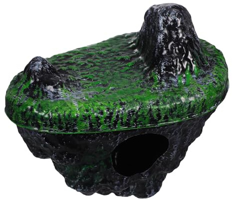 UKCOCO Flytande akvariedekor - Konstgjord akvarielandskap bergdekor med grotta - Betta Hideaway stenparti ornament