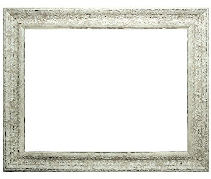 Barockrahmen weiß fein verziert 843 AVO, Leerrahmen, 20x28 cm