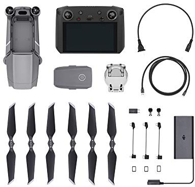 DJI Mavic 2 Zoom Drohne + Smart-Fernsteuerung - Drohne mit 24-48 mm Zoom-Kamera, Ultra-flexibel, 12 MP 1/2.3 CMOS-Sensor - Fernsteuerung mit eingebaute 5,5 Ultra-Brillant Bildschirm 1080p