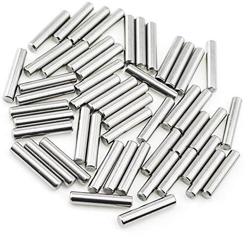 Yesallwas 50pzs Clavija Pasador 4mm x 20 mm Pasadores de Seguridad, Acero Inoxidable 304 Cilíndrico Soporte Estante Pasador ,Marcadores Espigas Madera para Fijar y Conectar Estantes Muebles (M4 x 20)