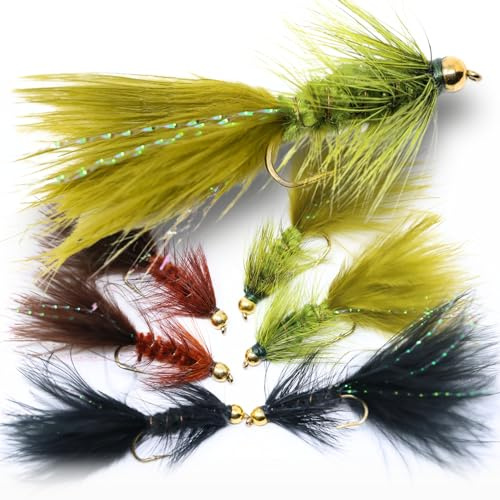 The Fly Crate Woolly Bugger - Juego de cañas para Pesca con Mosca, Surtido – Tamaño #10