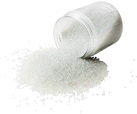 Ideen mit Herz Billes de verre à effet - Diamètre de 1 mm à Ø 1,5 mm - 125 g - Transparentes - irisées